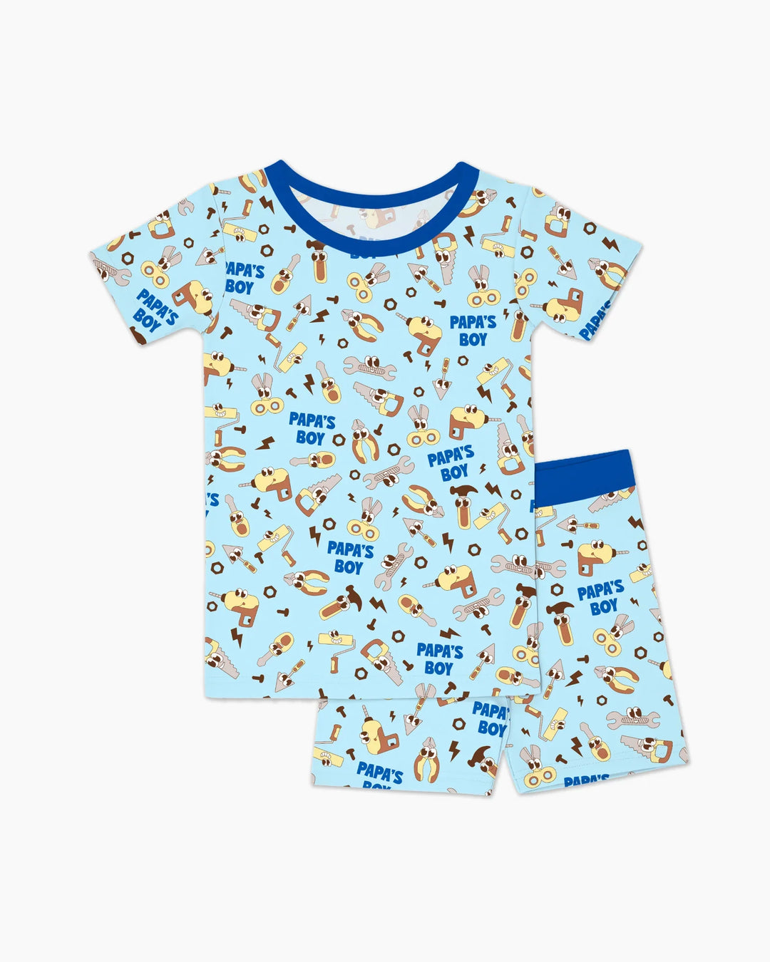 Template Zweiteiliges Pyjama-Set mit kurzen Ärmeln und Shorts
