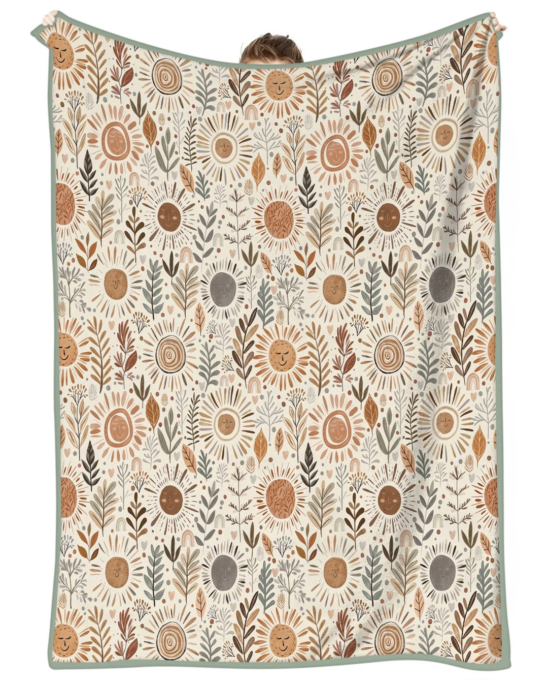 Boho Sunshine Garden Bamboo Blanket