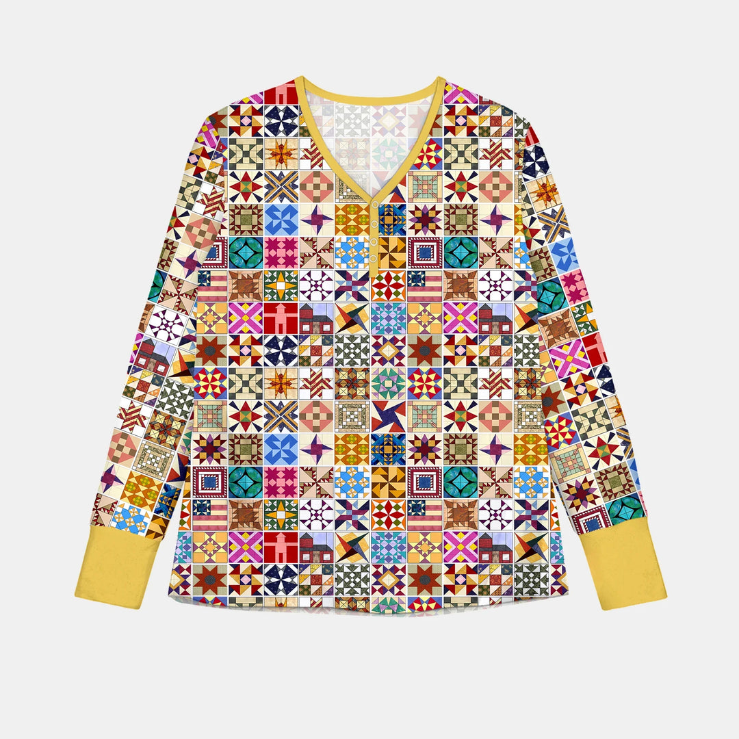 Heritage Quilt Bambus Damen Pyjama Set