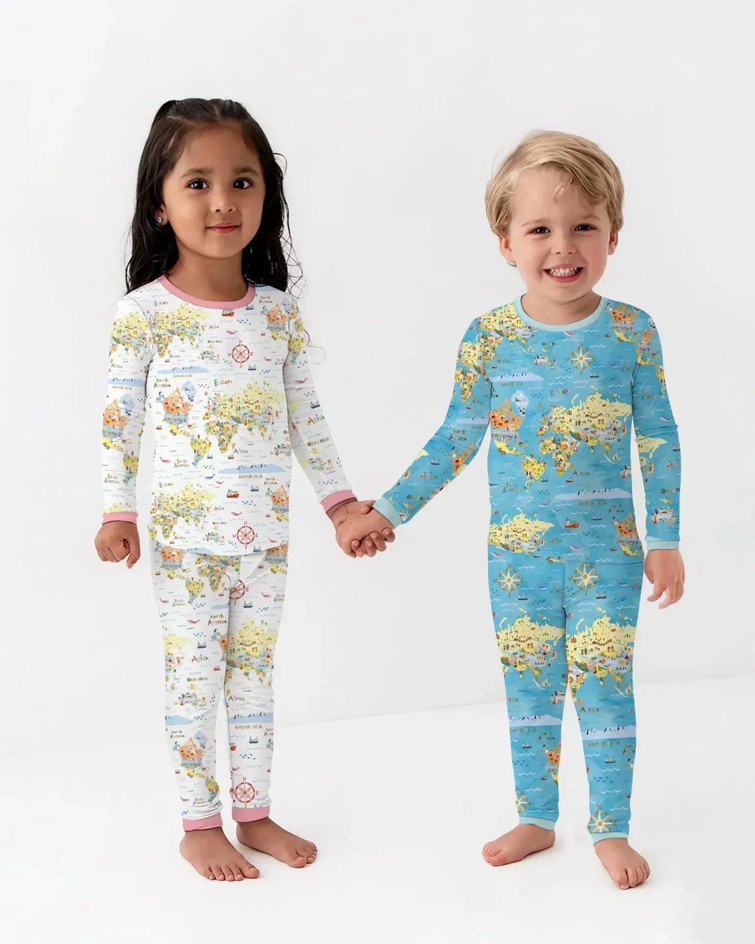 Zweiteiliges Langarm-Pyjama-Set mit Sommerfrüchten