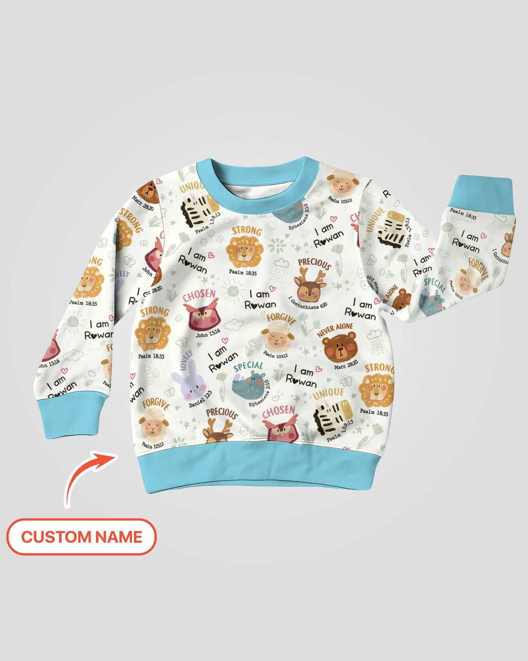 God’s Little Zoo Personalisierbares Bambus Crewneck Sweatshirt