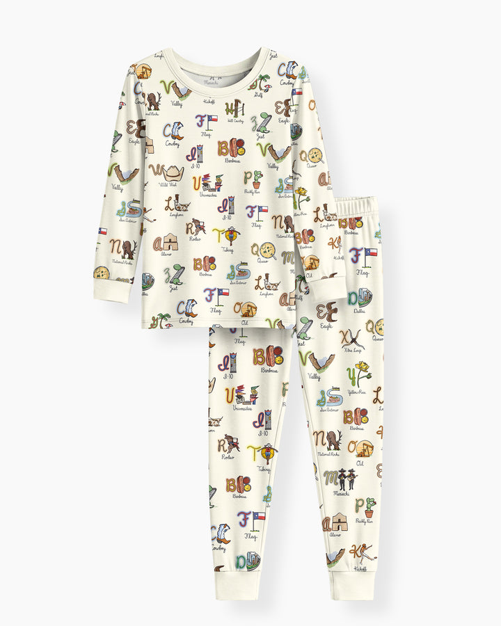 Zweiteiliges Langarm-Pyjama-Set mit Sommerfrüchten