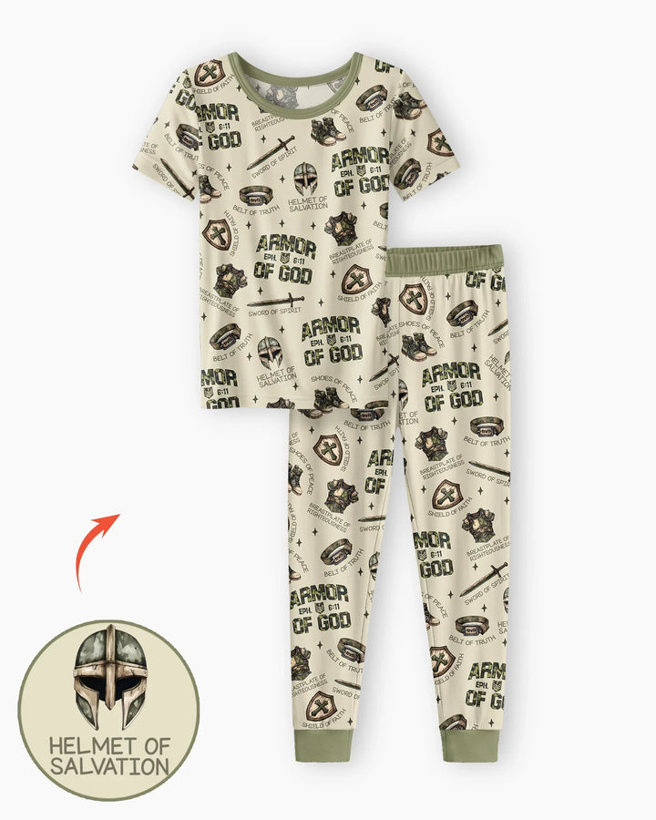 Zweiteiliges, kurzärmliges Pyjama-Set mit Marienkäfern