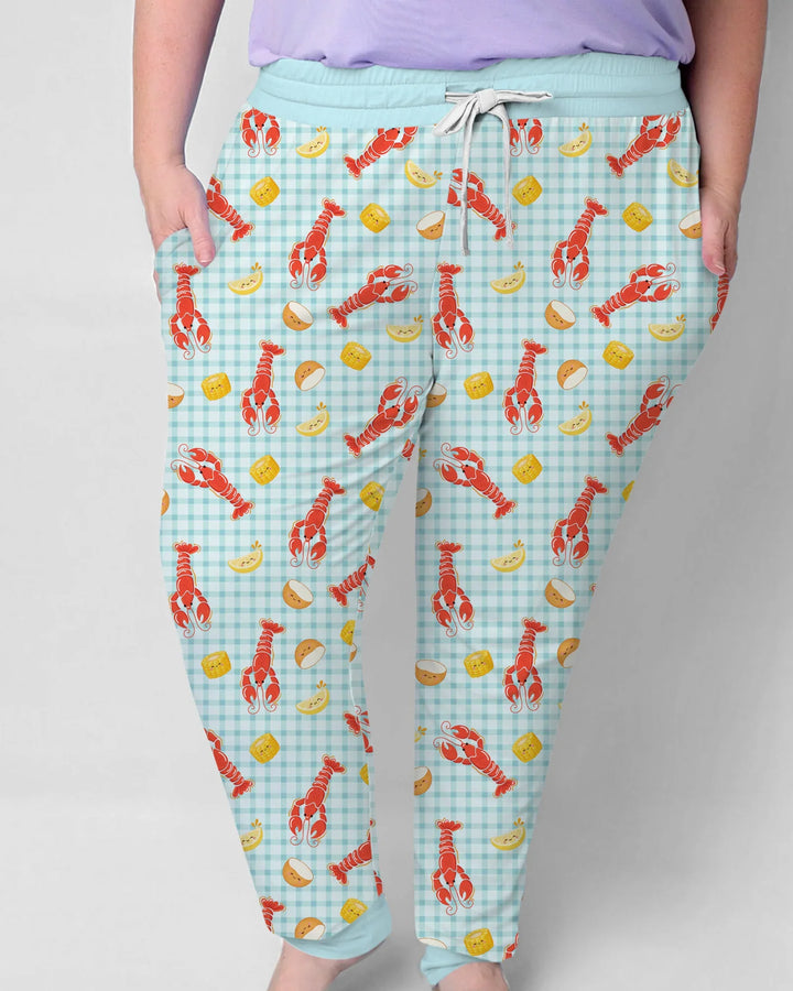 Preppy Langusten-Saison Bambus Damen Schlafanzug-Set