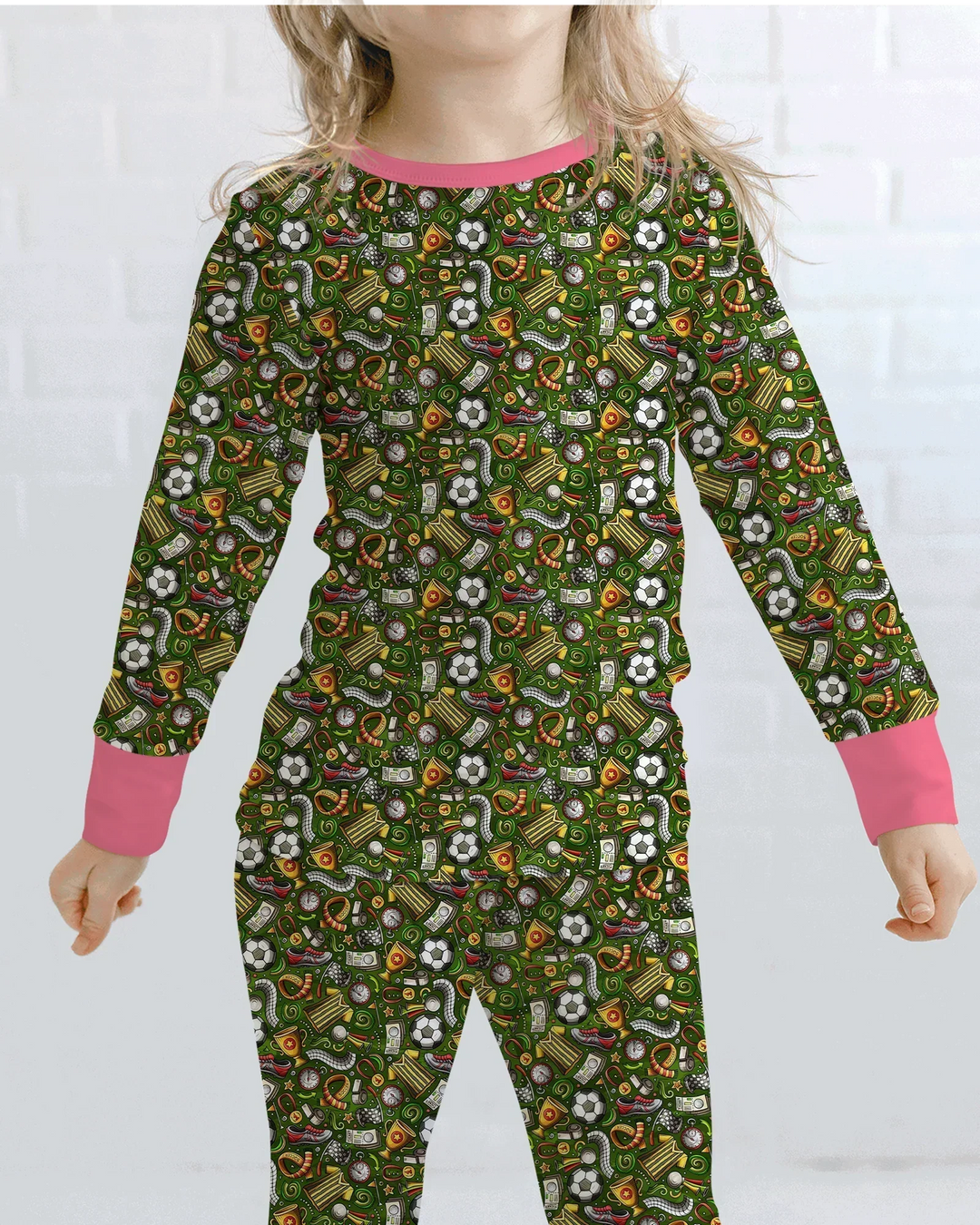 Zweiteiliges Langarm-Pyjama-Set mit Sommerfrüchten