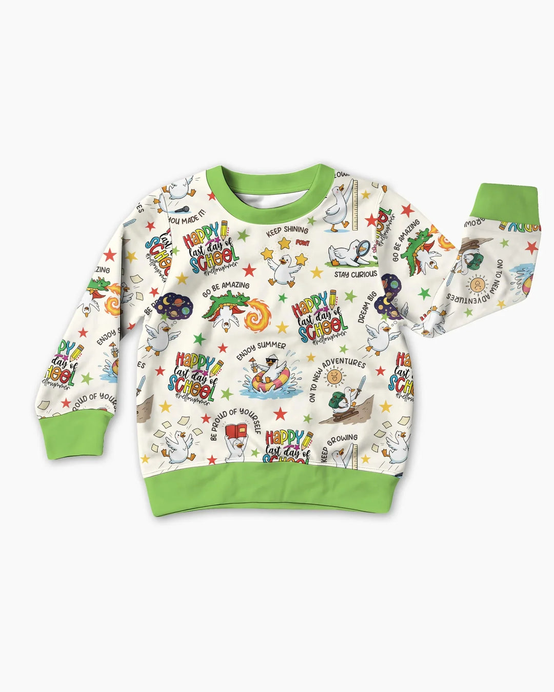 Silly Goose Happy Last Day of School Bambus-Rundhals-Sweatshirt