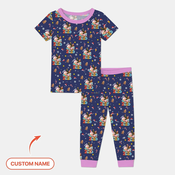 Zweiteiliges, kurzärmliges Pyjama-Set mit Marienkäfern