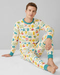 Summer Fruits Surfing On God's Promises Bamboo Men's Pajama Set