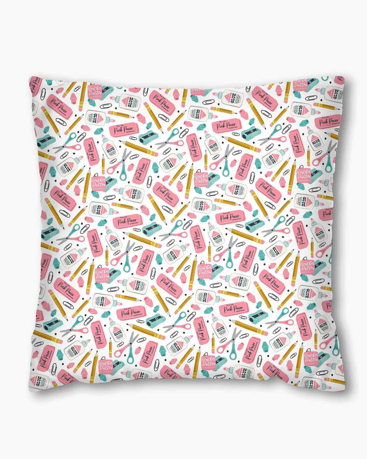 Pink Power School Supplies Bamboo Pillow Case