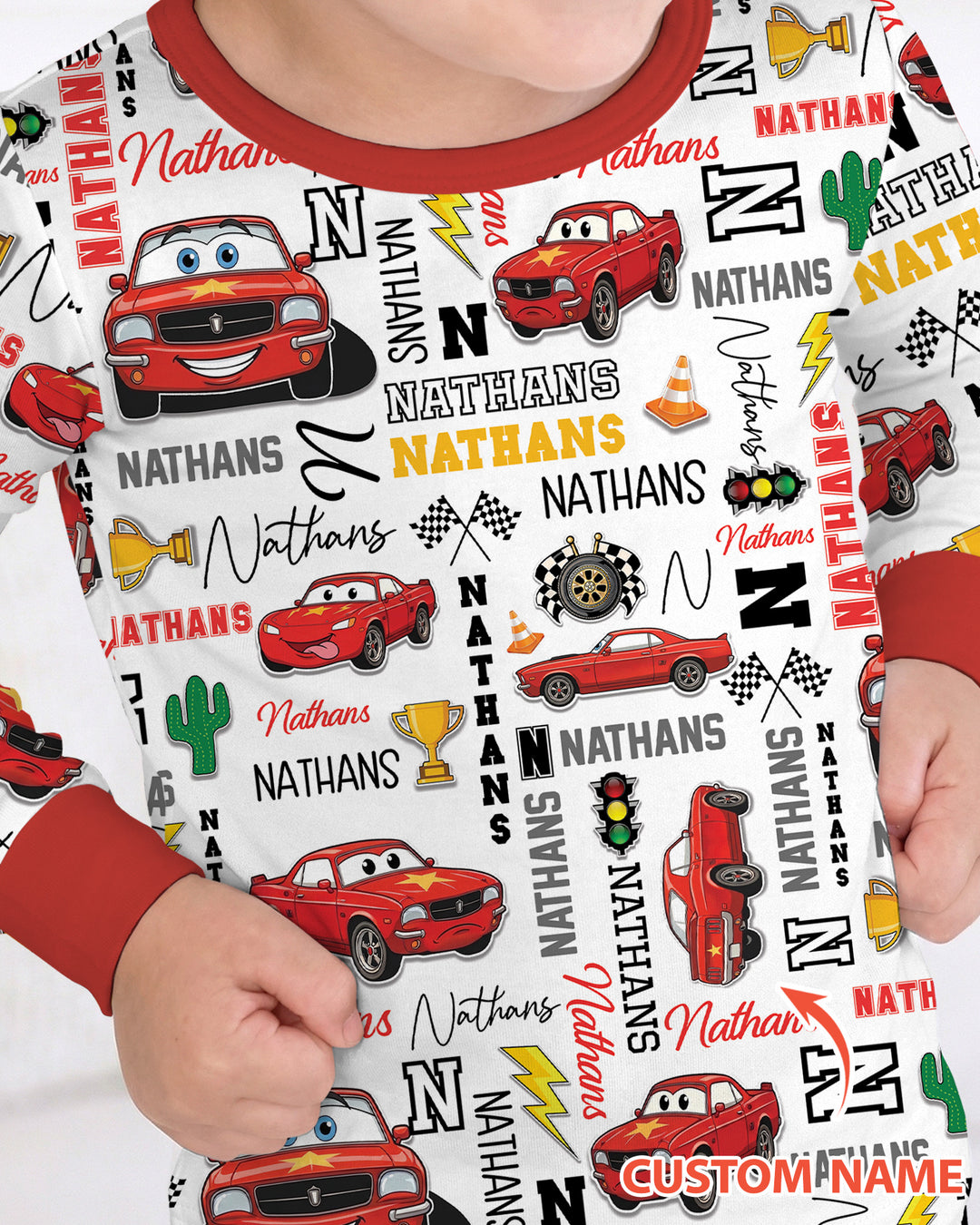 Fast Car Bamboo Two Piece Long Sleeve Pajama Set