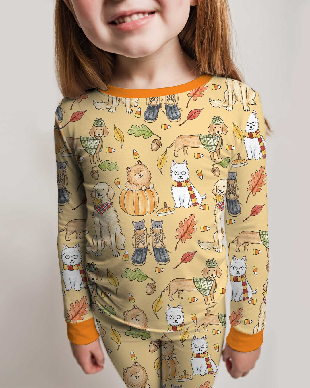 Autumn Paws Bamboo Two Piece Long Sleeve Pajama Set