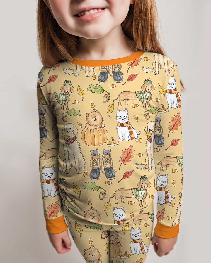 Autumn Paws Bamboo Two Piece Long Sleeve Pajama Set