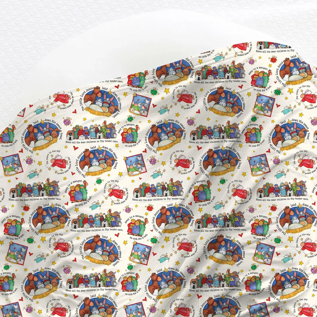 Away In A Manger Blessings Bamboo Swaddle Blanket