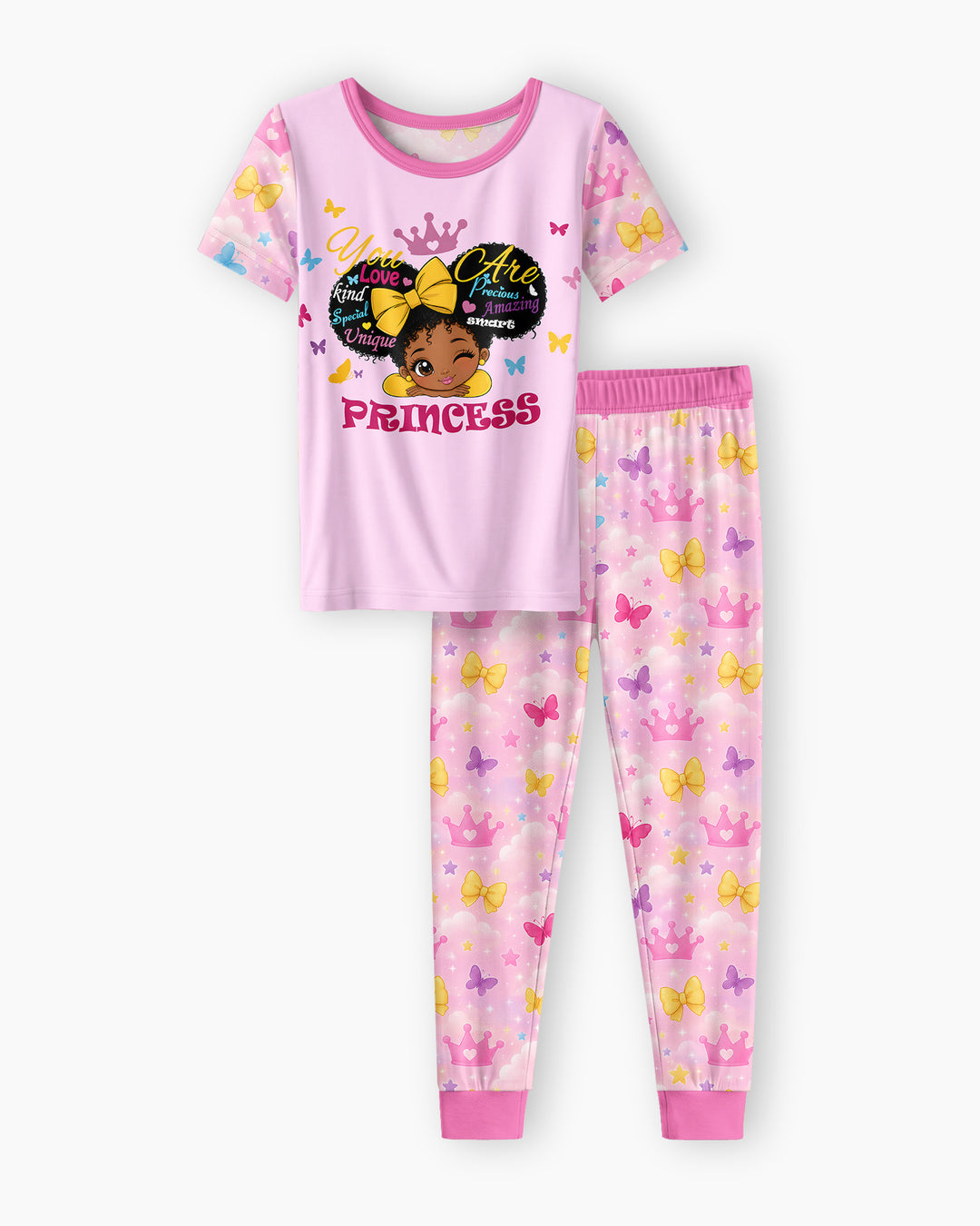 Zweiteiliges, kurzärmliges Pyjama-Set mit Marienkäfern