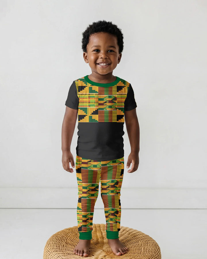 Zweiteiliges, kurzärmliges Pyjama-Set mit Marienkäfern