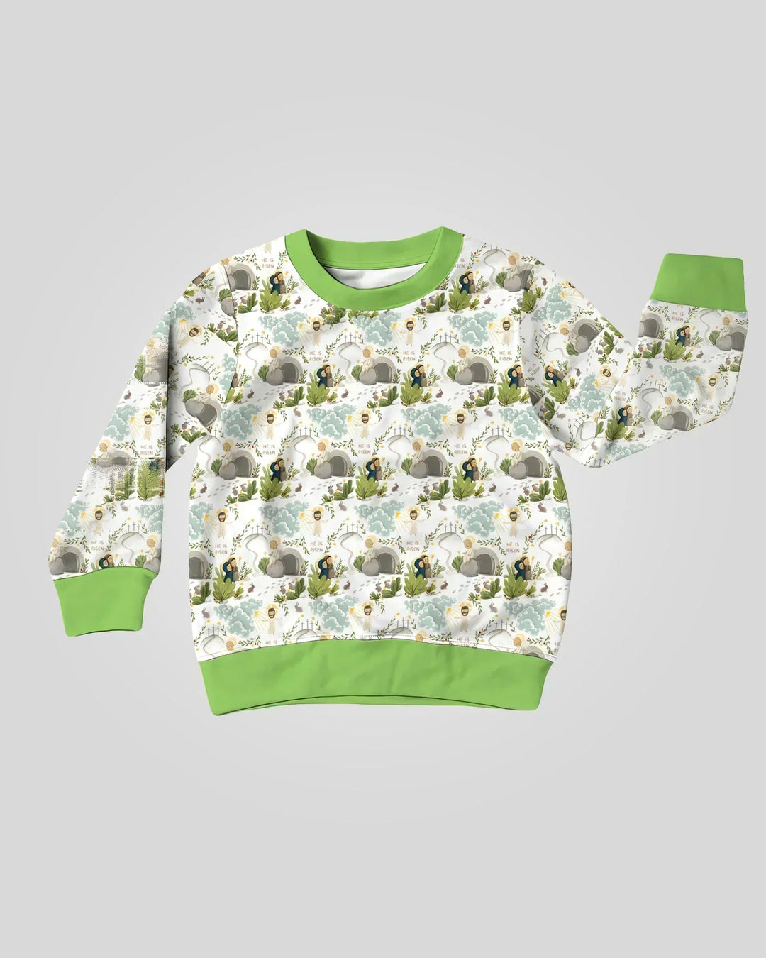 Matthäus 28,1–8 Er ist auferstanden Bambus-Crewneck-Sweatshirt