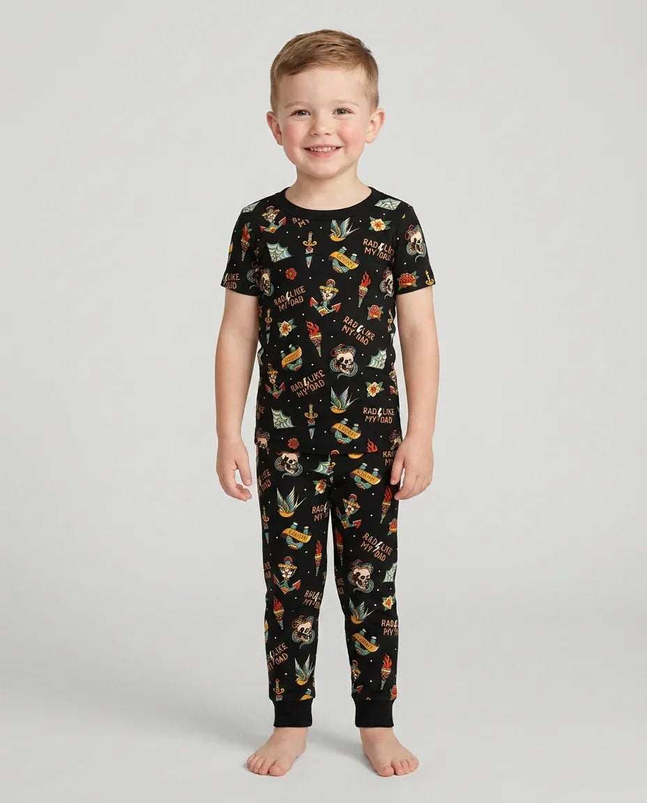 Zweiteiliges, kurzärmliges Pyjama-Set mit Marienkäfern