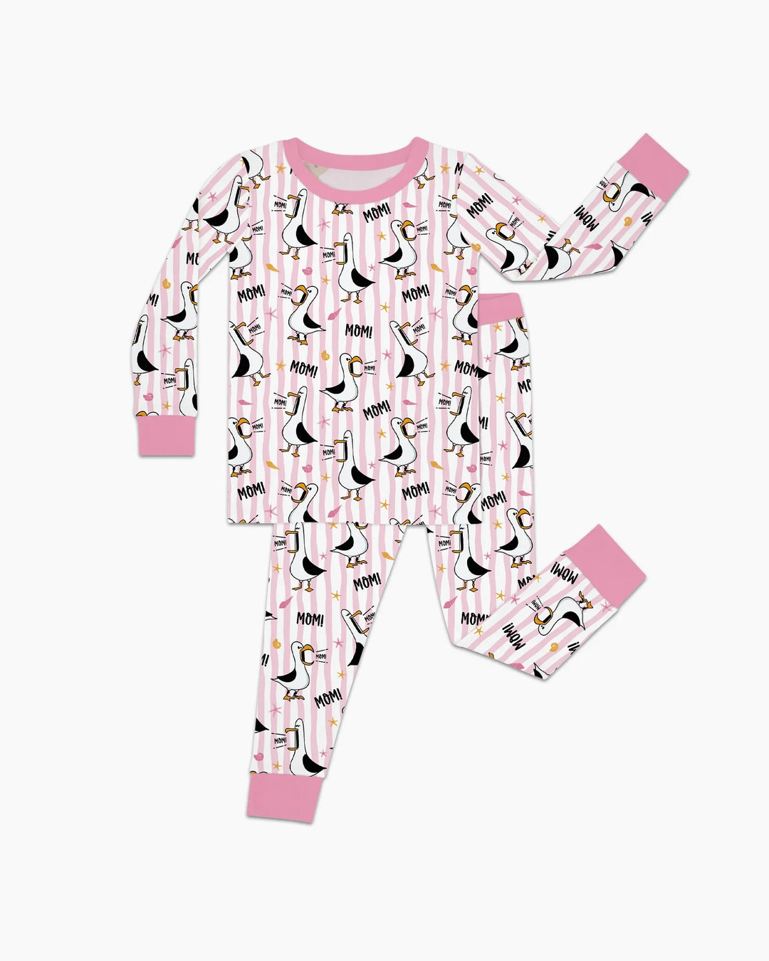 Seagull mom Mom MOM Bamboo Two Piece Long Sleeve Pajama Set