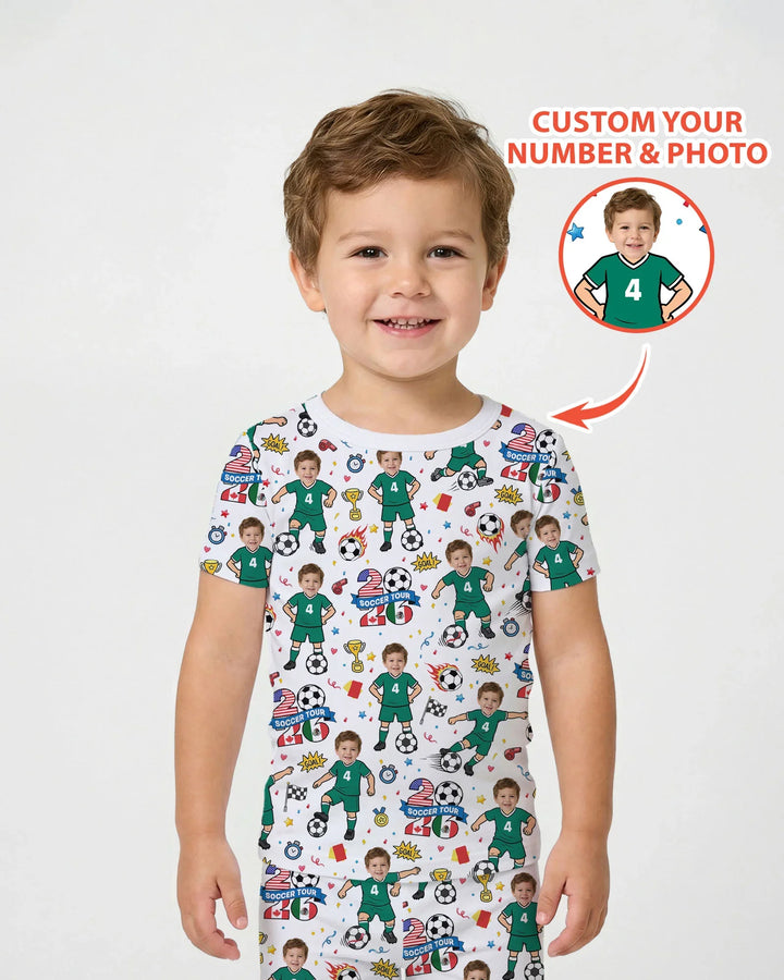 Zweiteiliges, kurzärmliges Pyjama-Set mit Marienkäfern