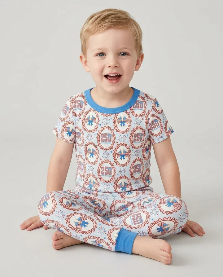 Zweiteiliges, kurzärmliges Pyjama-Set mit Marienkäfern