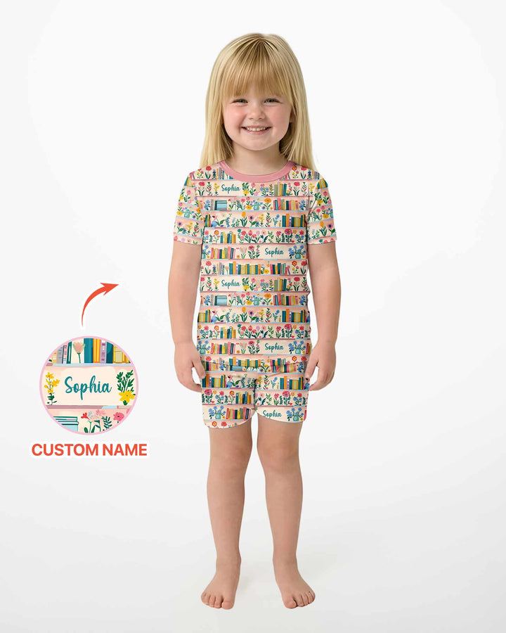 Schlafanzug-Set zweiteilig, kurze Ärmel, kurze Hose, Bambus