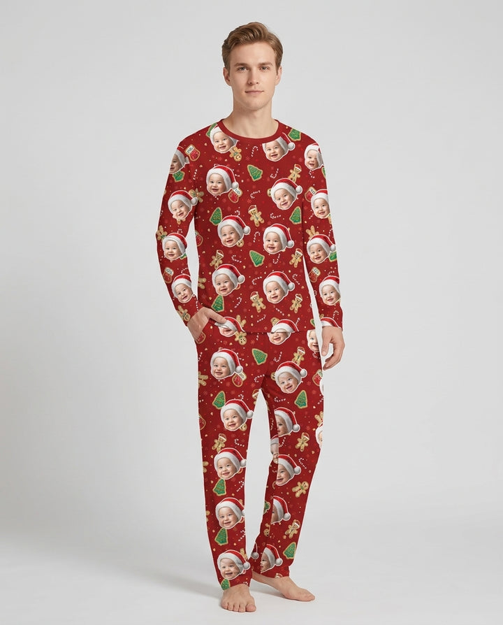 Custom Photo Funny Family Bamboo Men's Pajama Set