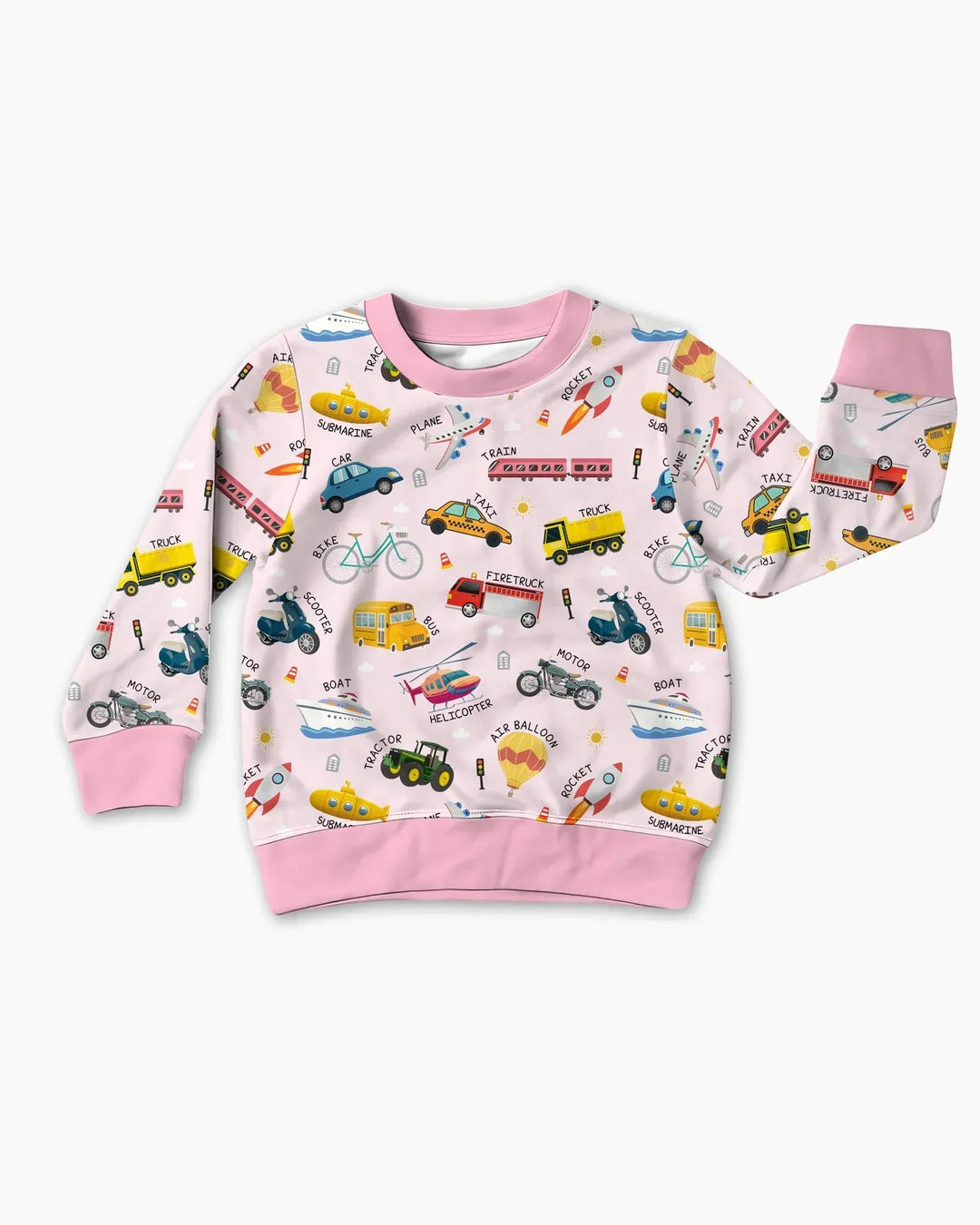 Vehicle Vocabulary Bamboo Crewneck Sweatshirt