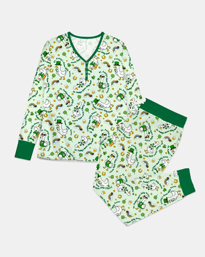 St. Patrick's Day Gans Bambus Damen Pyjama Set