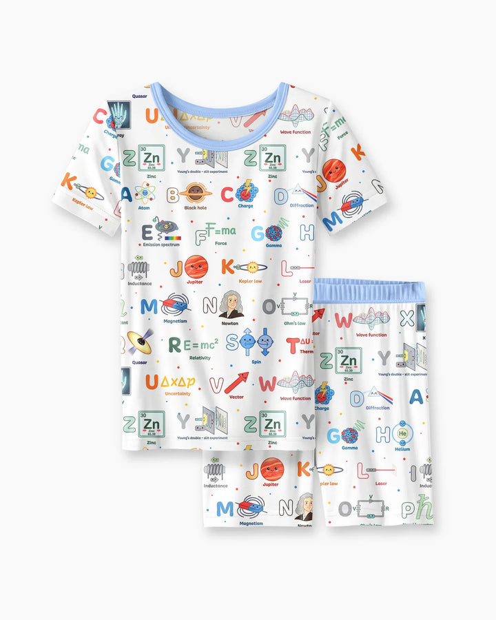 Schlafanzug-Set zweiteilig, kurze Ärmel, kurze Hose, Bambus