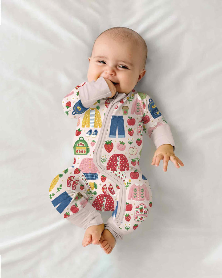 Strawberry School Style Bamboo Convertible Zippy