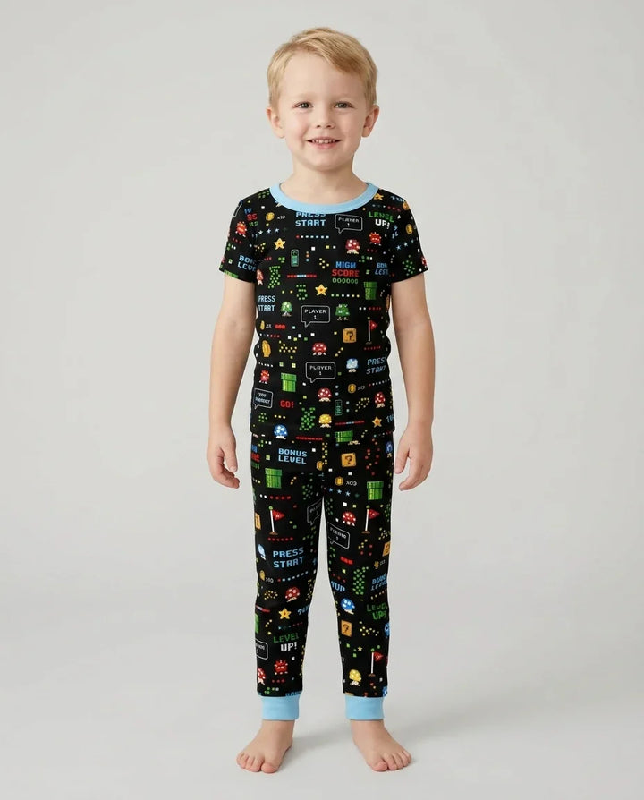 Zweiteiliges, kurzärmliges Pyjama-Set mit Marienkäfern
