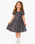 Christmas Holiday Colorful Trees Bamboo Twirl Dress