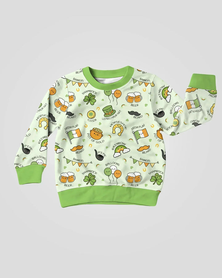 Kawaii St. Patrick's Day Bambus-Rundhalsshirt