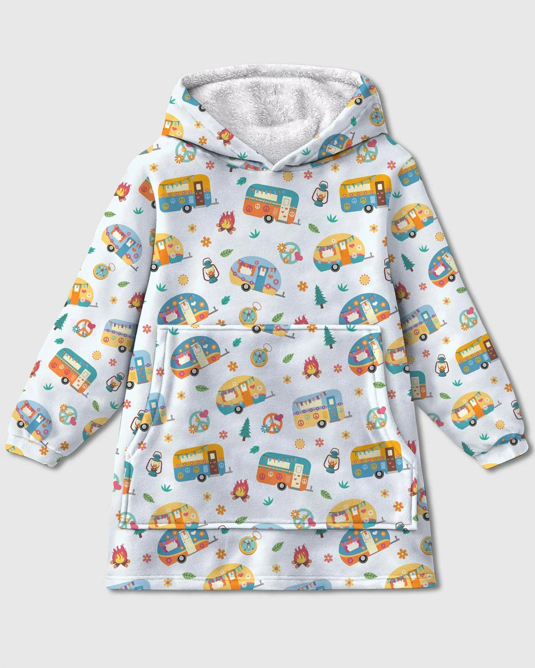 Happy Little Camper Bamboo Blanket Hoodie