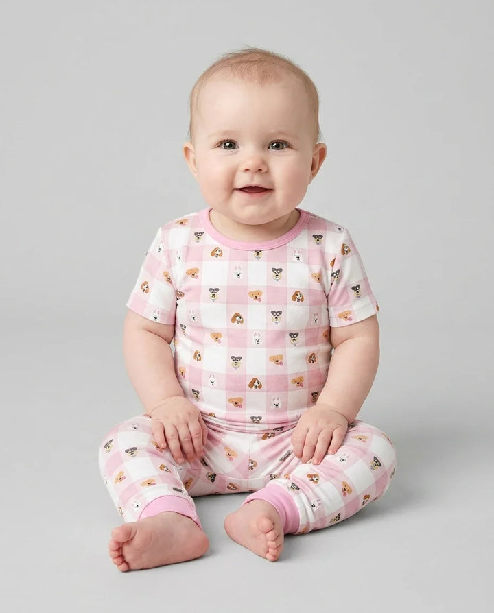 Zweiteiliges, kurzärmliges Pyjama-Set mit Marienkäfern