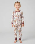 Whimsical Halloween Village Bamboo Two Piece Long Sleeve Pajama Set