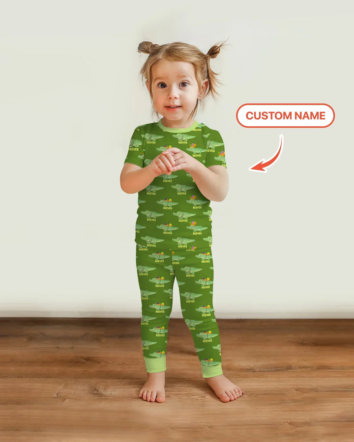Zweiteiliges, kurzärmliges Pyjama-Set mit Marienkäfern