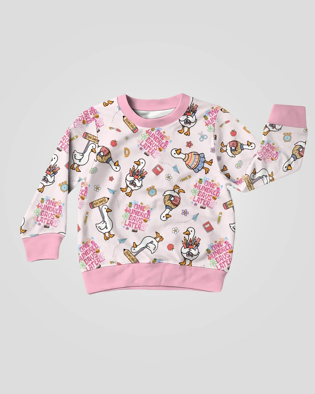 Hundert Tage Später Alberne Gans Bambus Rundhals-Sweatshirt