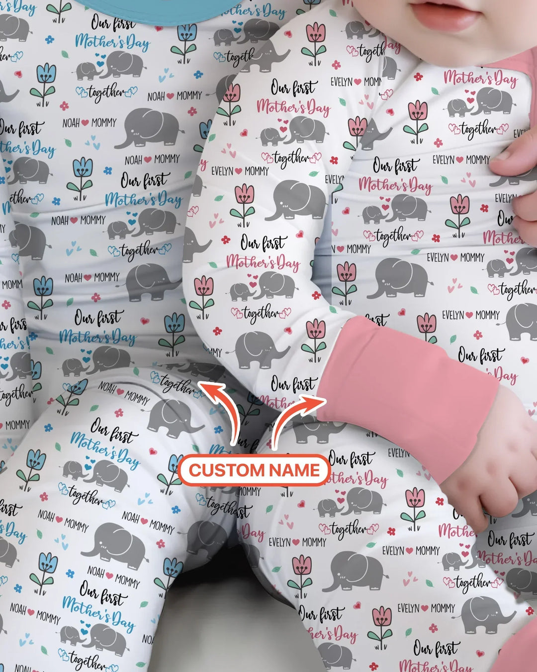Gerippte Babykleidung mit individuellem Foto - Weich &amp; Skizzenhaft