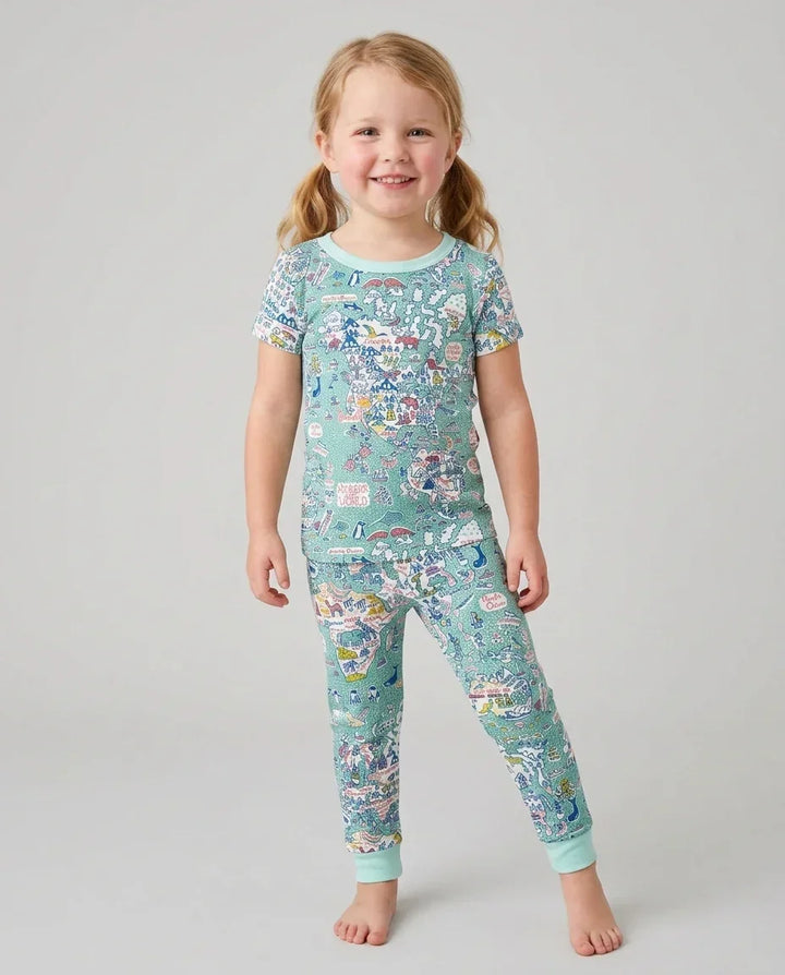Zweiteiliges, kurzärmliges Pyjama-Set mit Marienkäfern