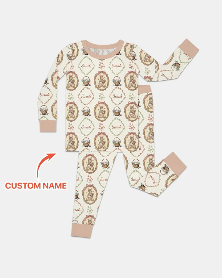Zweiteiliges Langarm-Pyjama-Set mit Sommerfrüchten