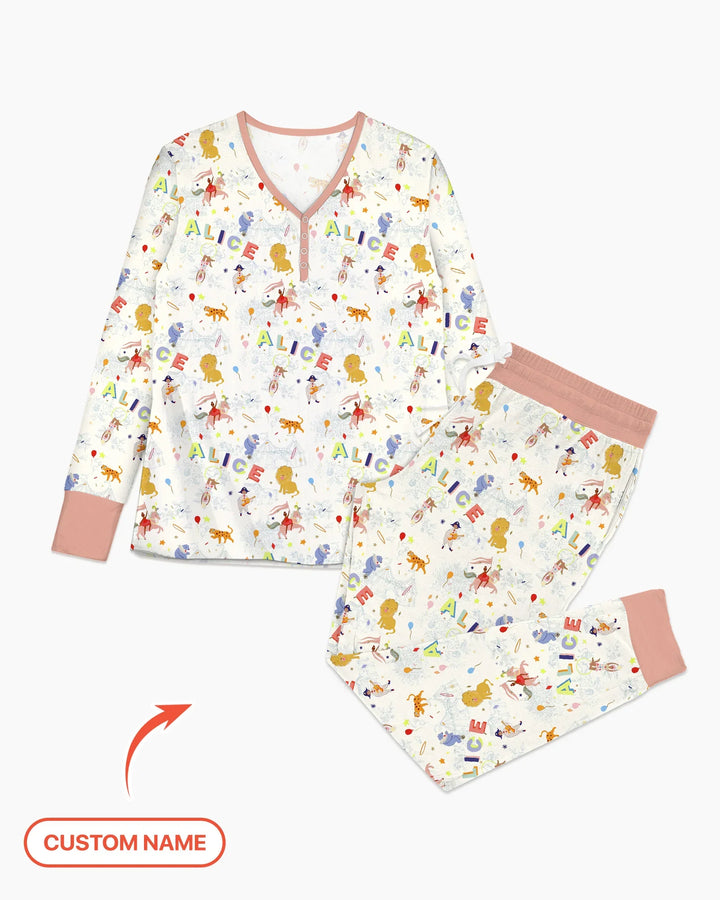 Template Damen Pyjama-Set aus personalisiertem Bambus