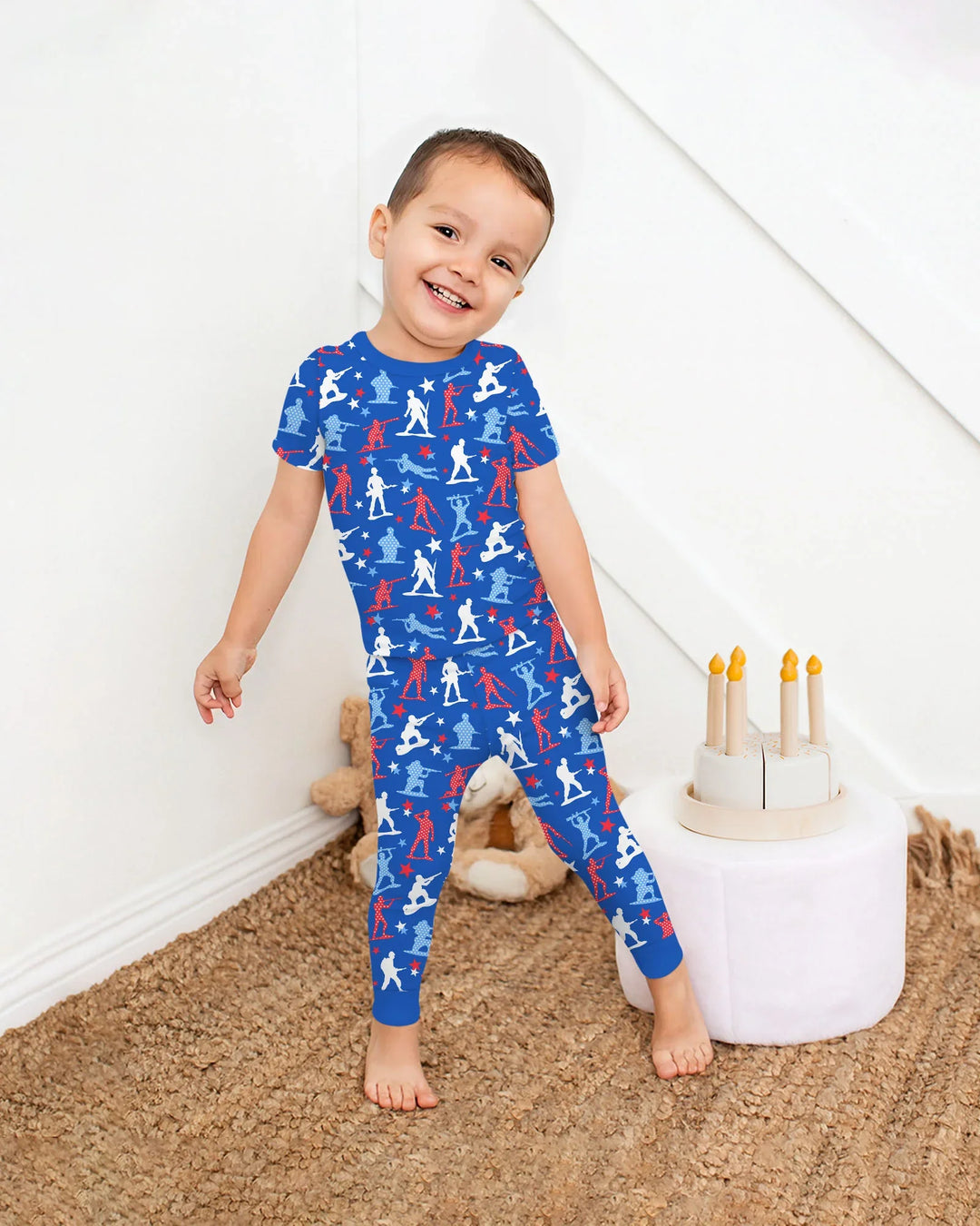 Zweiteiliges, kurzärmliges Pyjama-Set mit Marienkäfern