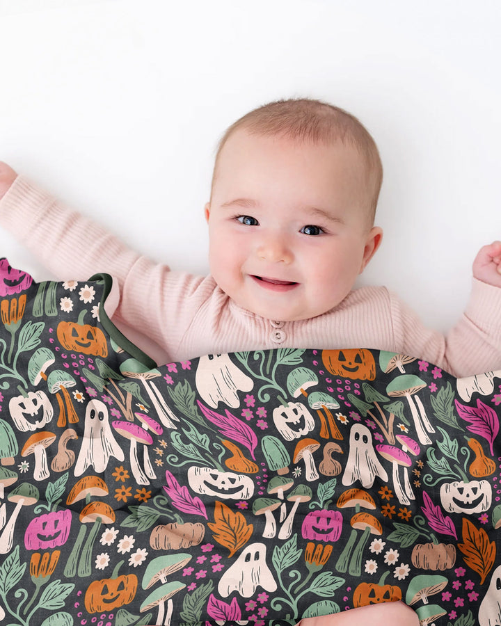Dark Pumpkin Zona Bamboo Blanket