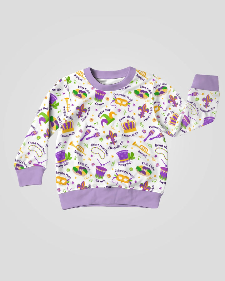 Mardi Gras Family Partnerlook Bambus-Rundhals-Sweatshirt