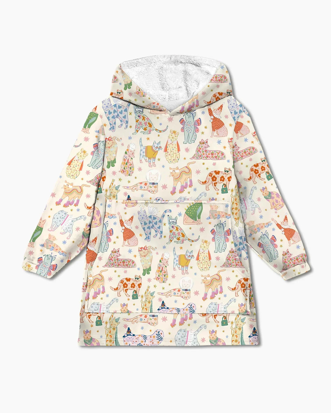 Verspielte Katzenparade Bambus-Decken-Hoodie