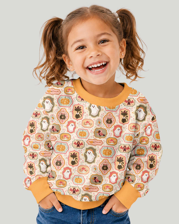 Cute Vintage Magical Cottage Style Halloween Bamboo Crewneck Sweatshirt