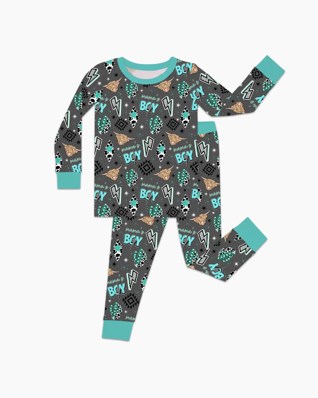 Zweiteiliges Langarm-Pyjama-Set mit Sommerfrüchten