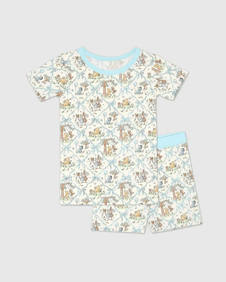 Template Zweiteiliges Pyjama-Set mit kurzen Ärmeln und Shorts