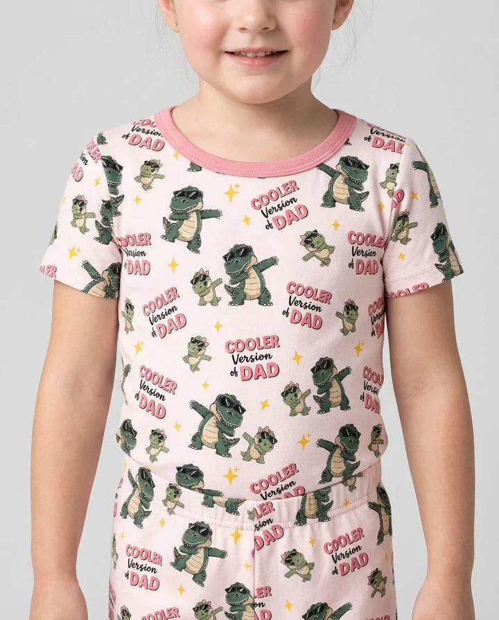 Zweiteiliges Pyjama-Set mit kurzen Ärmeln und Shorts im Sommer-Design